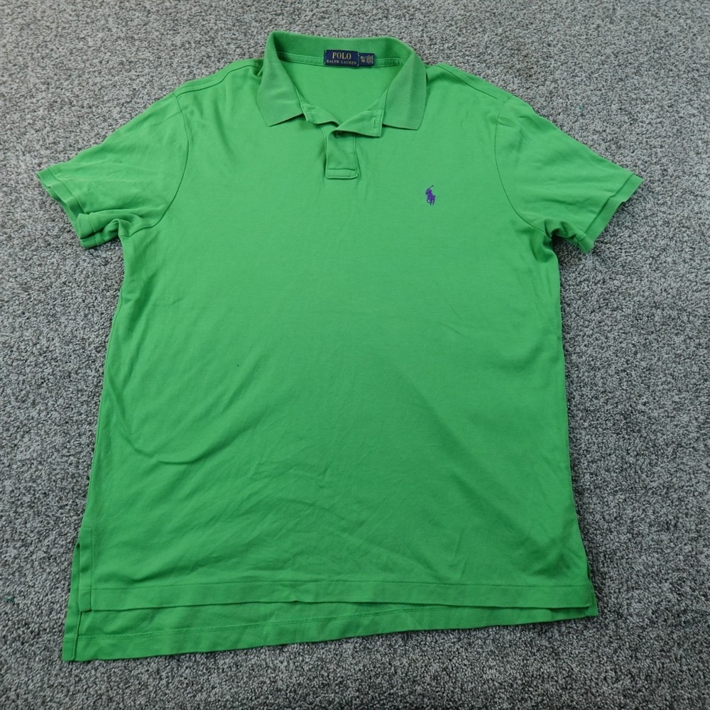 Ralph Lauren Polo Shirt Mens XL Green Pony Logo Short Sleeve Golf Preppy Casual